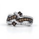Chocolate Crystals Round-cut Copper and zinc alloy Ring