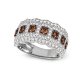 Crystal Ring Vanilla Titanium steel