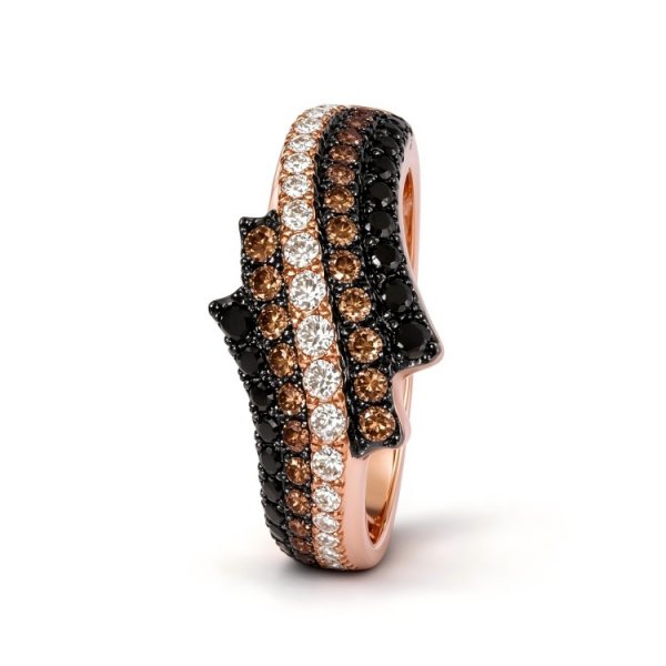 Crystal Ring Strawberry Copper and zinc alloy