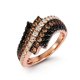 Crystal Ring Strawberry Copper and zinc alloy