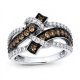 Chocolate Crystals Round-cut Copper and zinc alloy Ring